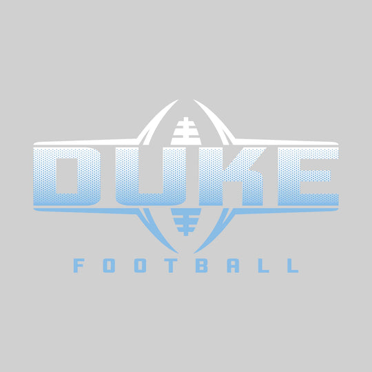 Garber Dukes - Football - Football Shape Bracketing Mascot Name with Hex Pattern