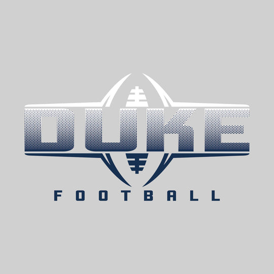 Garber Dukes - Football - Football Shape Bracketing Mascot Name with Hex Pattern