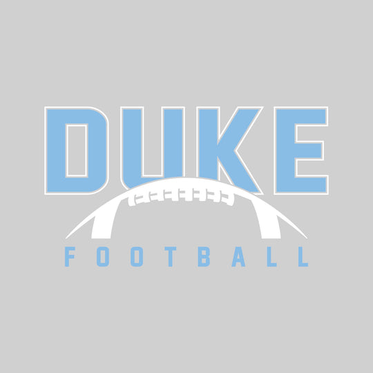 Garber Dukes - Football - Outlined Duke with Half Football Shape