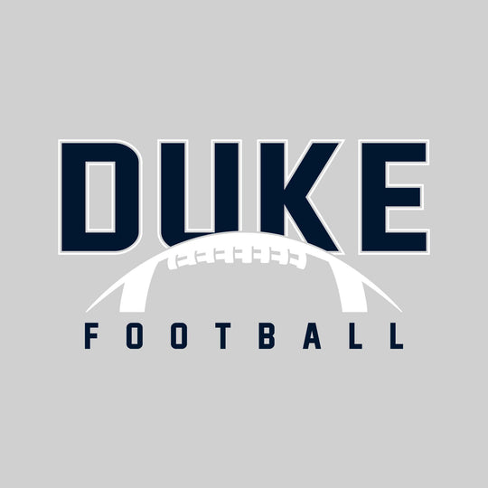 Garber Dukes - Football - Outlined Duke with Half Football Shape