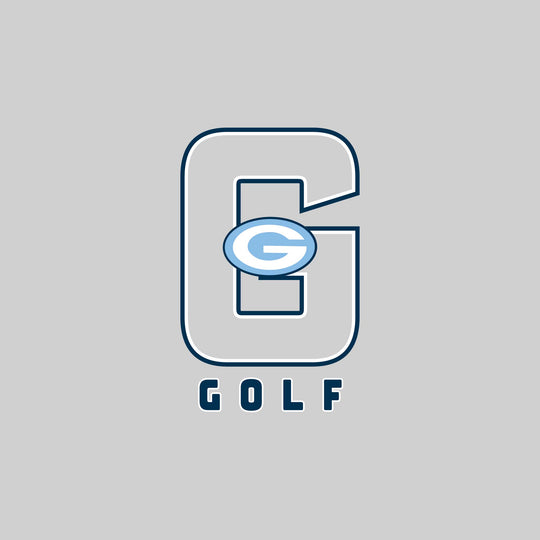 Garber Dukes - Golf - Outlined Letters Over Golf with Mascot