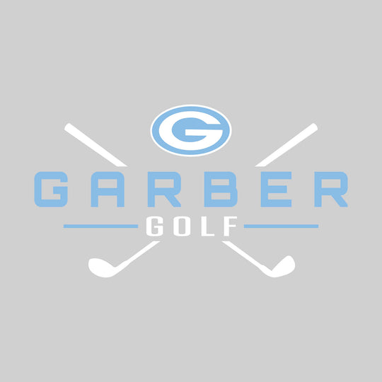 Garber Dukes - Golf - School Name with Crossed Clubs