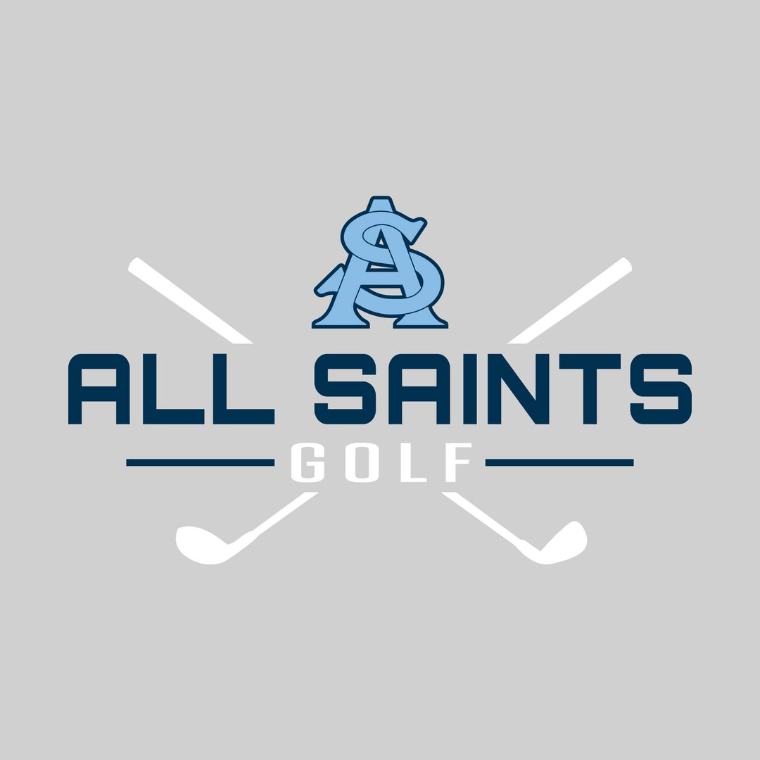 All Saints Cougars - Golf - School Name with Crossed Clubs