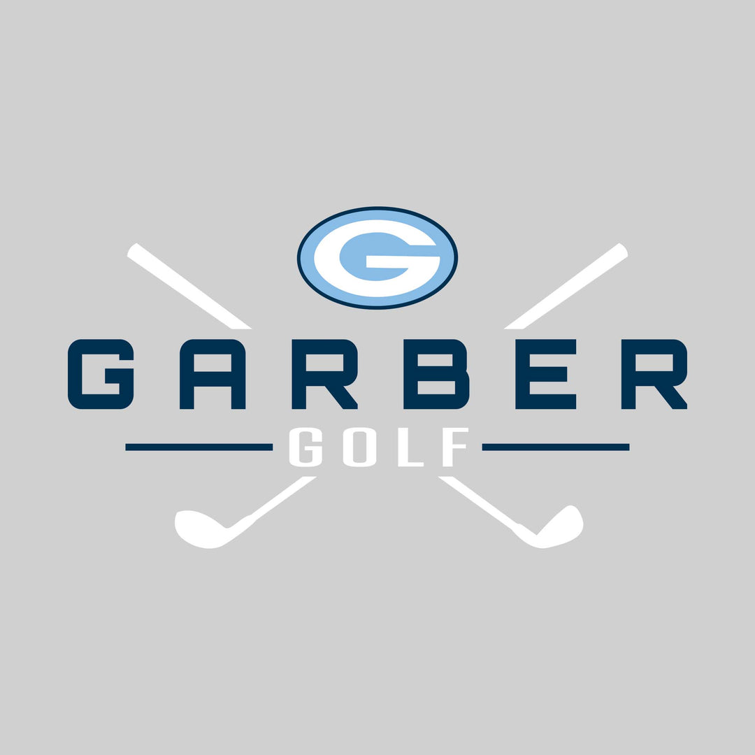 Garber Dukes - Golf - School Name with Crossed Clubs
