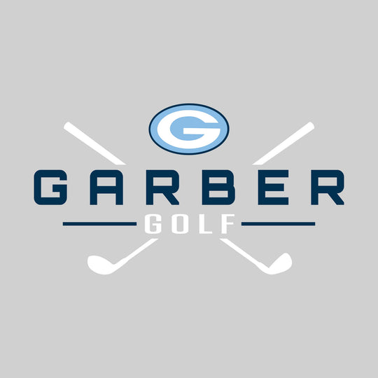 Garber Dukes - Golf - School Name with Crossed Clubs