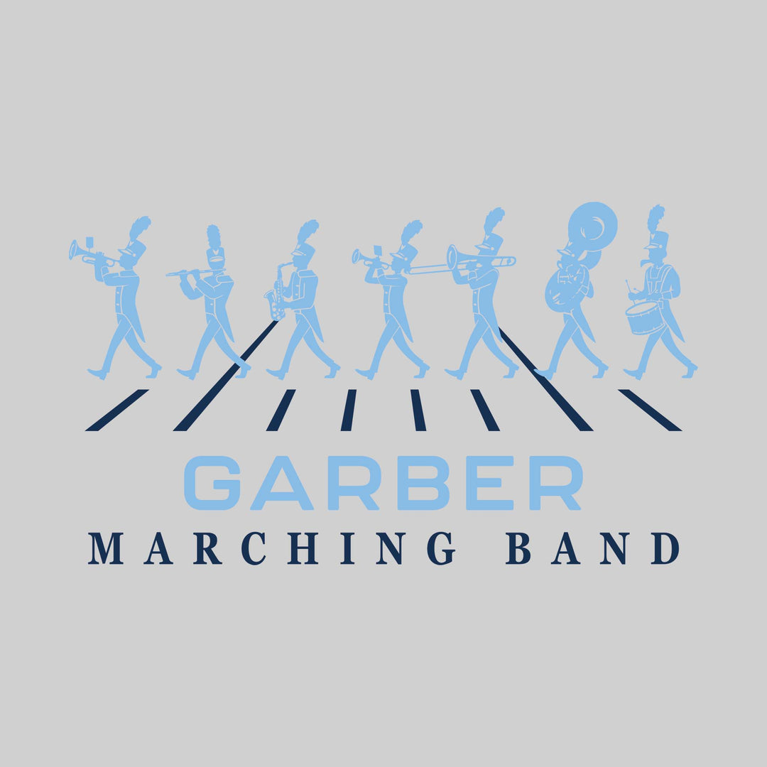Garber Dukes - Marching Band - Marching Band Silhouettes with Yard Lines