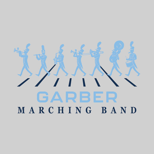 Garber Dukes - Marching Band - Marching Band Silhouettes with Yard Lines