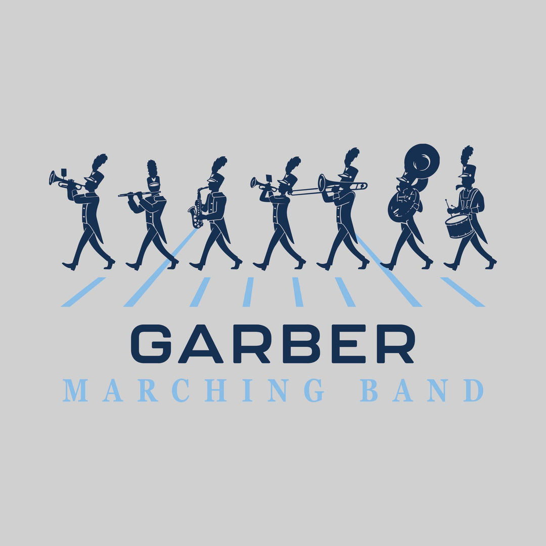 Garber Dukes - Marching Band - Marching Band Silhouettes with Yard Lines