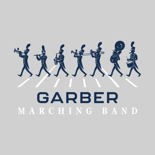 Garber Dukes - Marching Band - Marching Band Silhouettes with Yard Lines