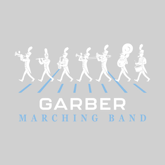 Garber Dukes - Marching Band - Marching Band Silhouettes with Yard Lines