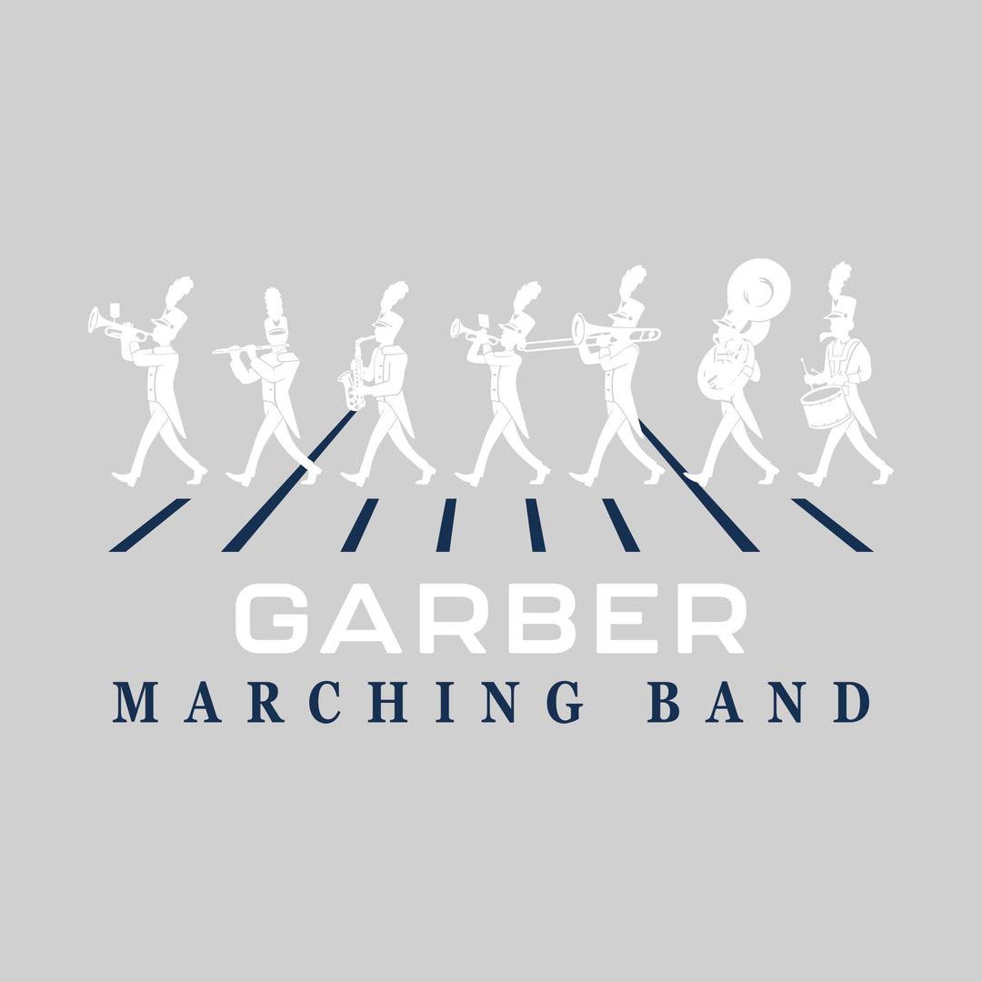 Garber Dukes - Marching Band - Marching Band Silhouettes with Yard Lines