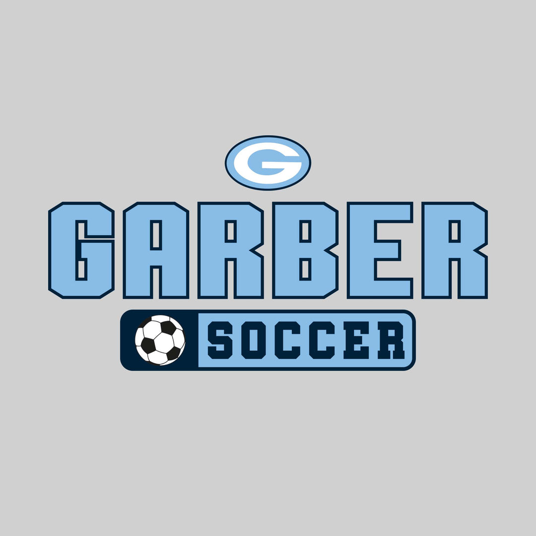 Garber Dukes - Soccer - Mascot with School Name Over Soccer