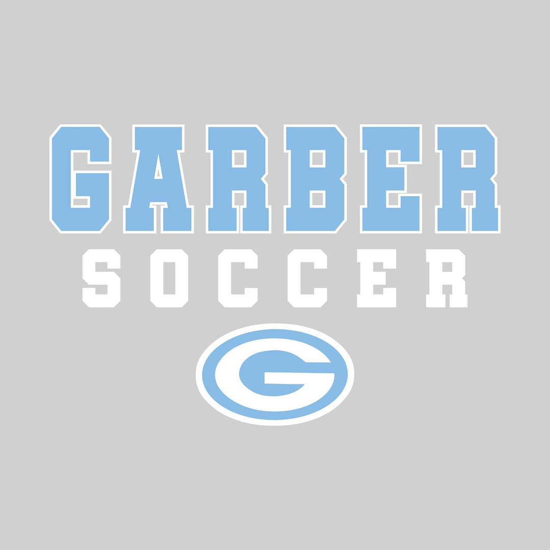Garber Dukes - Soccer - Outlined School Name with Soccer &amp; Mascot