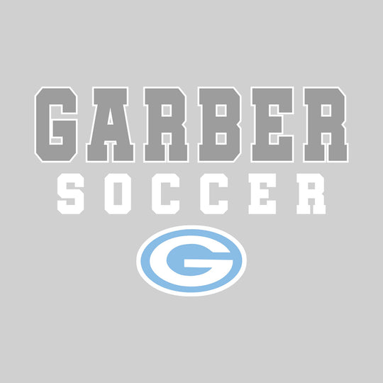 Garber Dukes - Soccer - Outlined School Name with Soccer &amp; Mascot