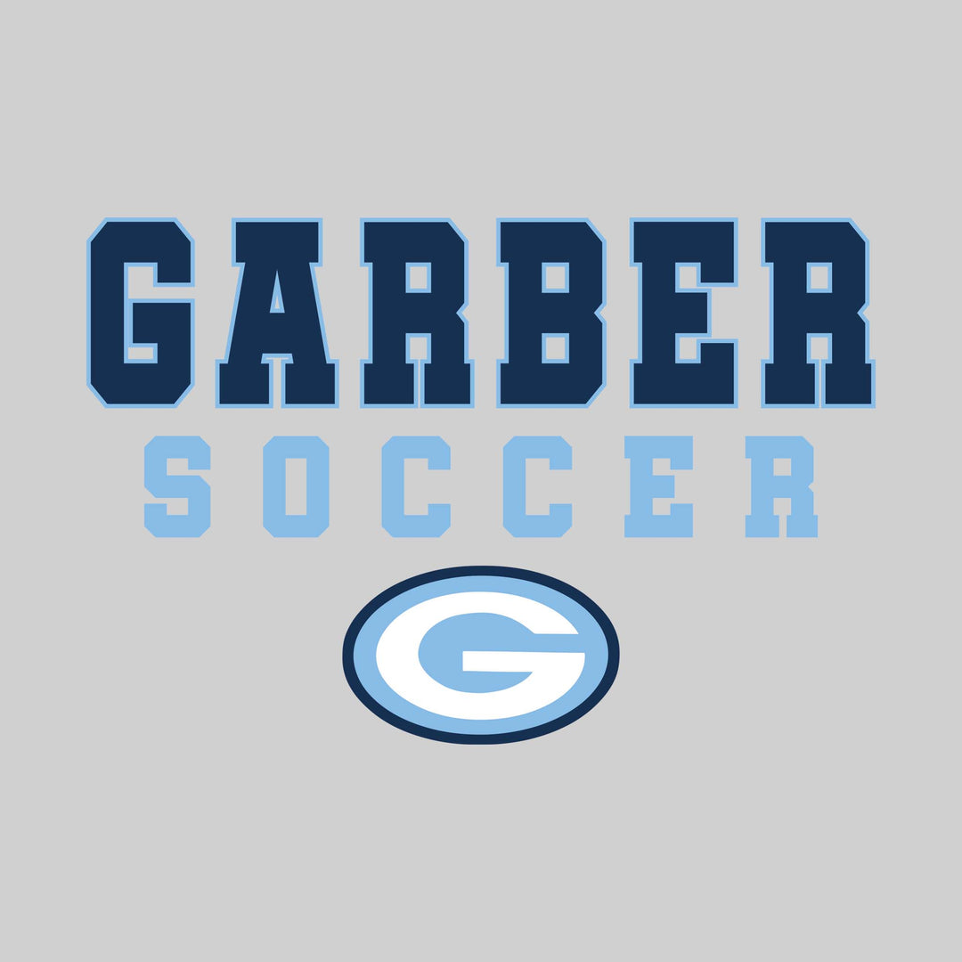 Garber Dukes - Soccer - Outlined School Name with Soccer &amp; Mascot