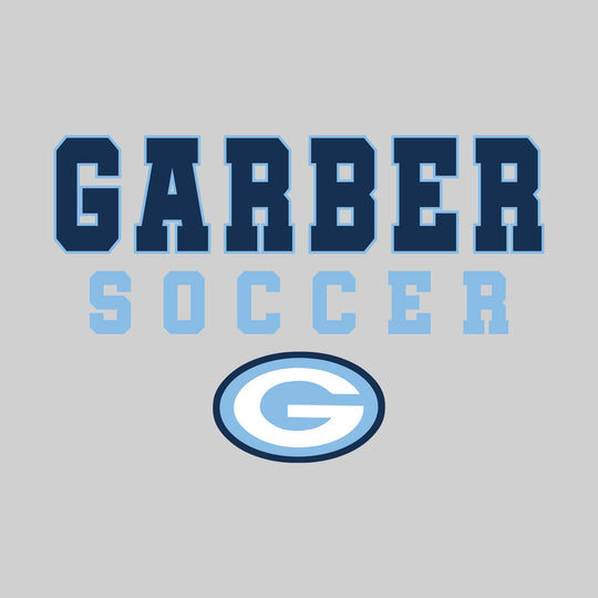 Garber Dukes - Soccer - Outlined School Name with Soccer &amp; Mascot