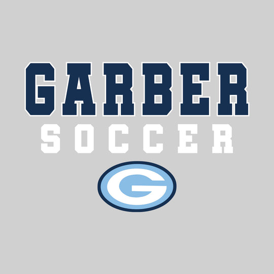 Garber Dukes - Soccer - Outlined School Name with Soccer &amp; Mascot