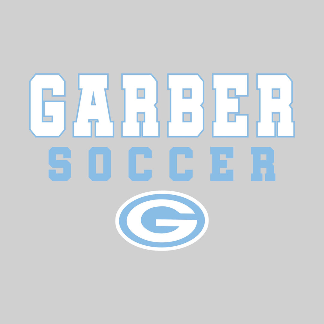 Garber Dukes - Soccer - Outlined School Name with Soccer &amp; Mascot