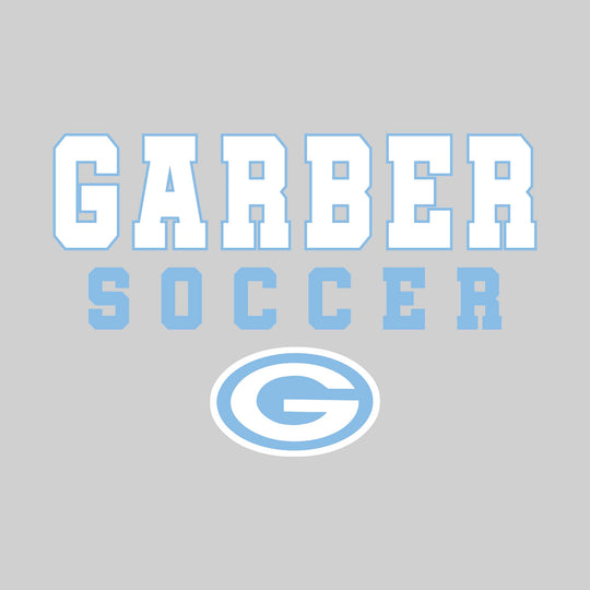 Garber Dukes - Soccer - Outlined School Name with Soccer &amp; Mascot