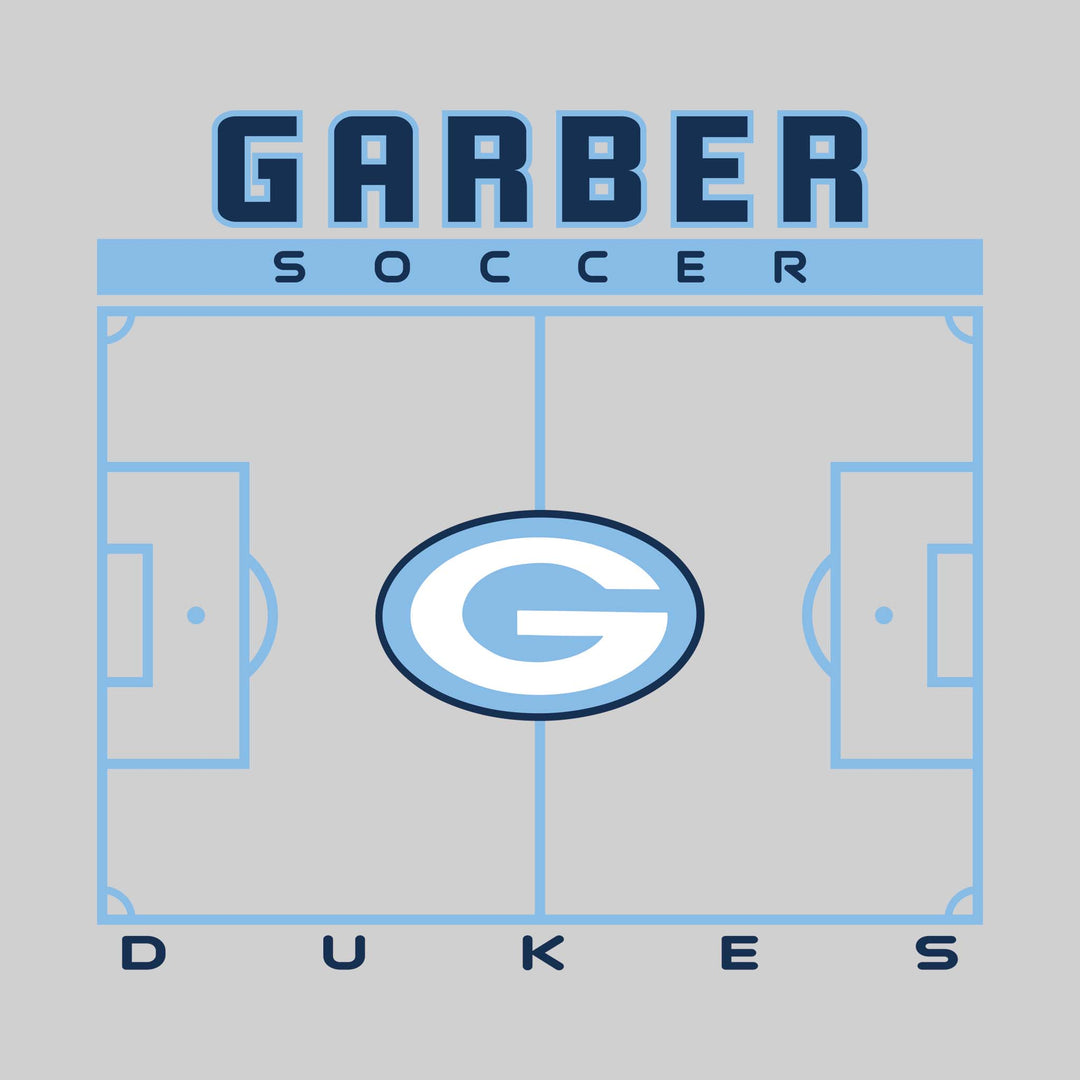 Garber Dukes - Soccer - Pitch Lines with School Name &amp; Mascot