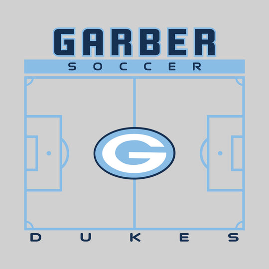 Garber Dukes - Soccer - Pitch Lines with School Name &amp; Mascot