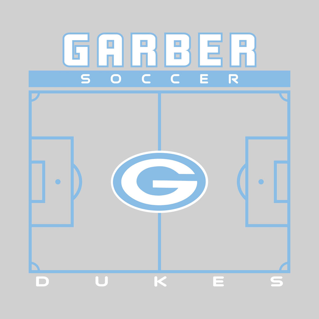 Garber Dukes - Soccer - Pitch Lines with School Name &amp; Mascot