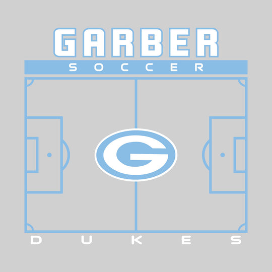 Garber Dukes - Soccer - Pitch Lines with School Name &amp; Mascot