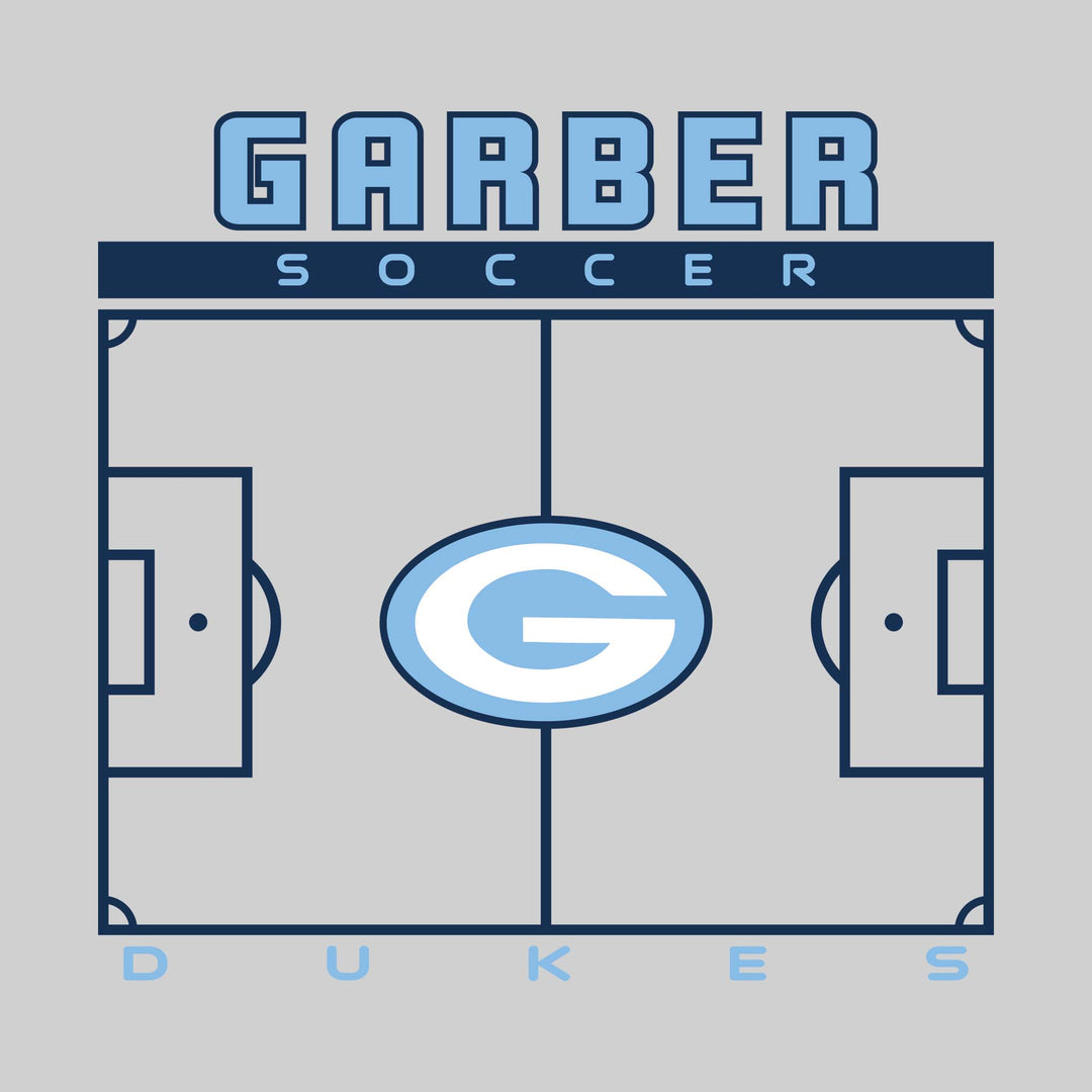 Garber Dukes - Soccer - Pitch Lines with School Name &amp; Mascot