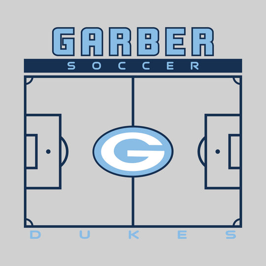 Garber Dukes - Soccer - Pitch Lines with School Name &amp; Mascot