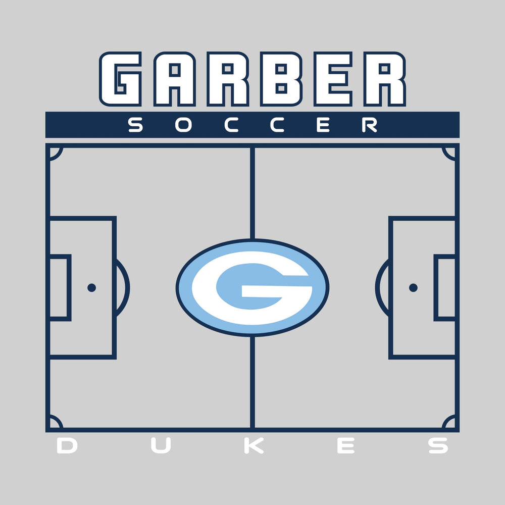 Garber Dukes - Soccer - Pitch Lines with School Name & Mascot