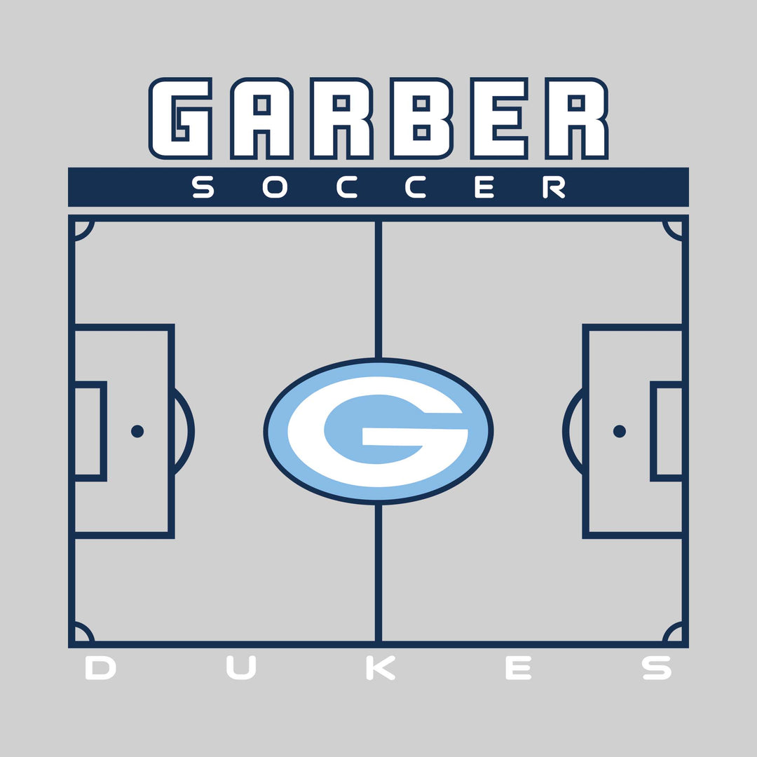 Garber Dukes - Soccer - Pitch Lines with School Name &amp; Mascot