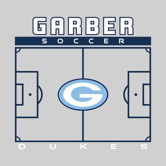 Garber Dukes - Soccer - Pitch Lines with School Name &amp; Mascot
