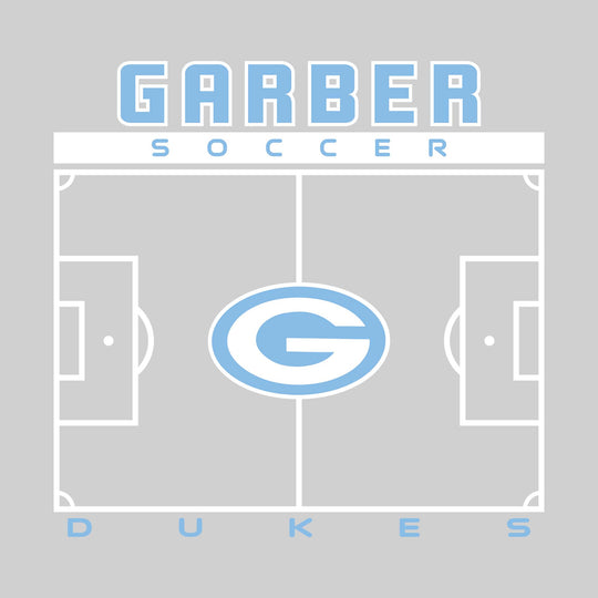 Garber Dukes - Soccer - Pitch Lines with School Name &amp; Mascot