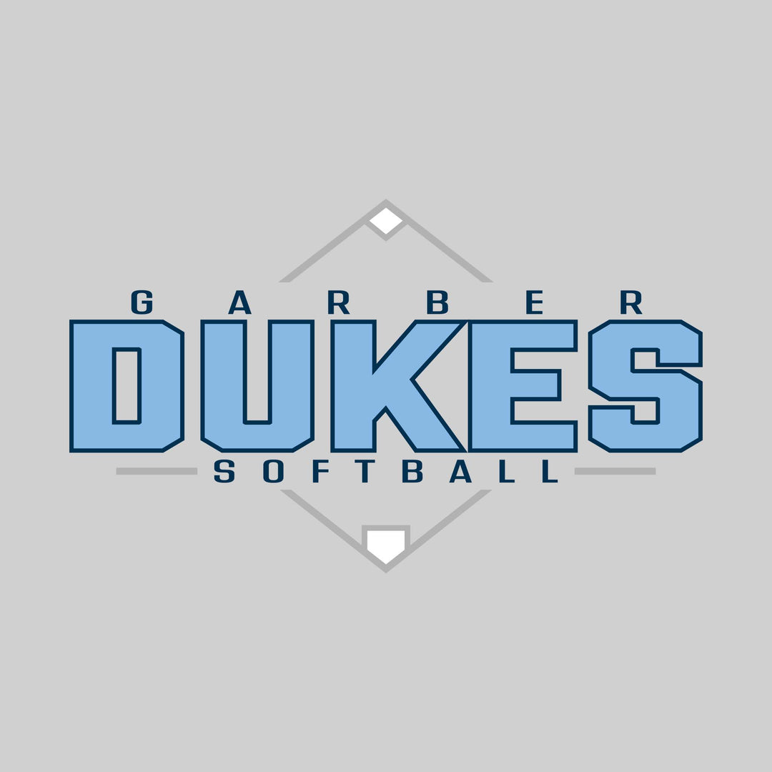Garber Dukes - Softball - Baseball Diamond with School Name