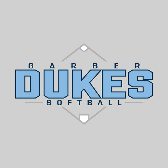 Garber Dukes - Softball - Baseball Diamond with School Name