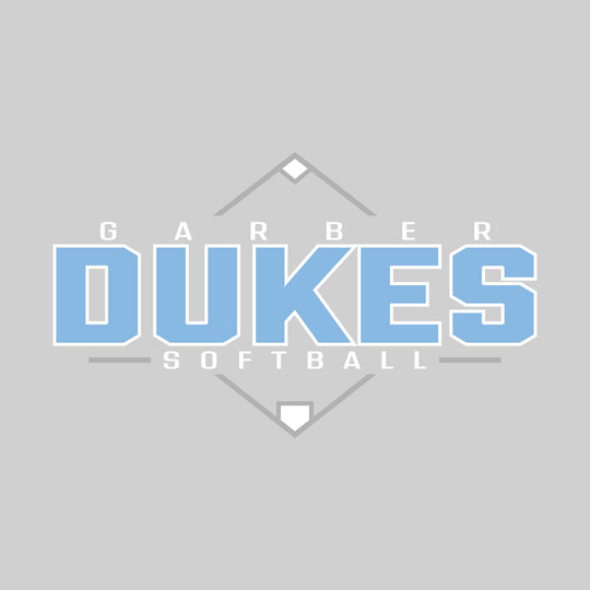 Garber Dukes - Softball - Baseball Diamond with School Name