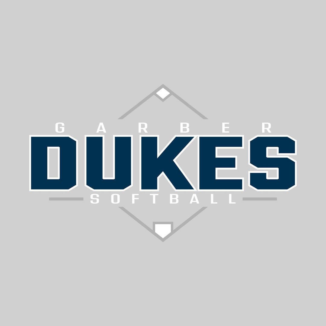 Garber Dukes - Softball - Baseball Diamond with School Name