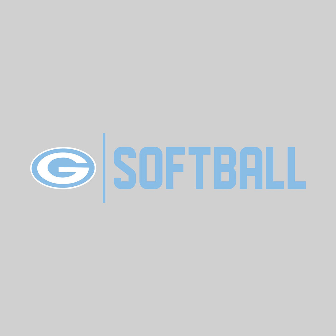 Garber Dukes - Softball - Mascot with Divider &amp; Softball Text