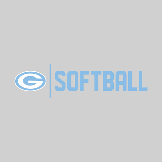 Garber Dukes - Softball - Mascot with Divider &amp; Softball Text