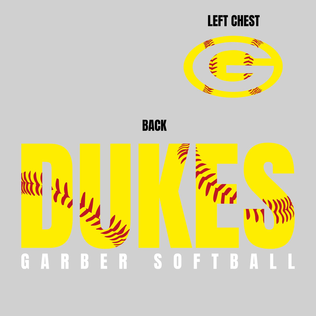 Garber Dukes - Softball - Yellow Garber with Threads