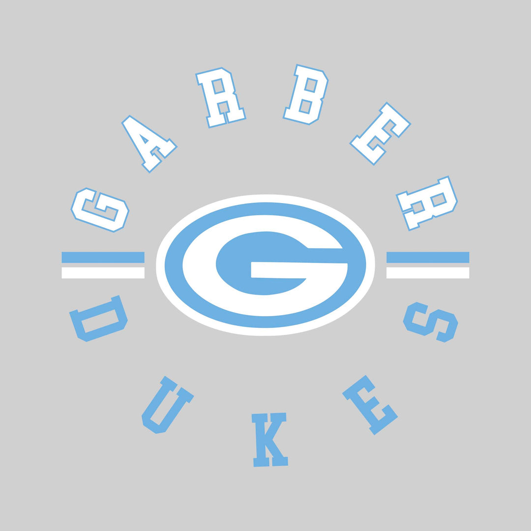 Garber Dukes - School Spirit Wear - Circular Text with Mascot