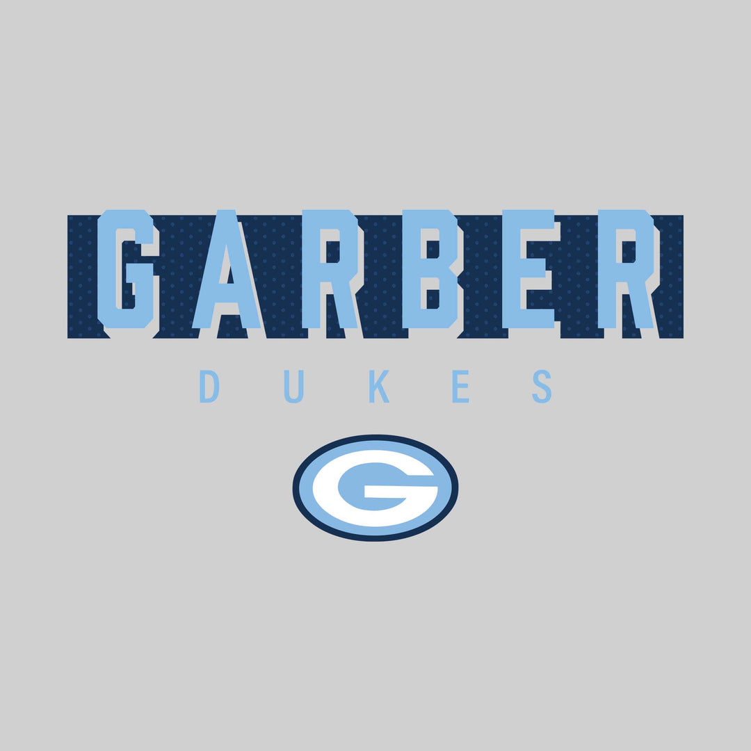 Garber Dukes - Spirit Wear - Garber with Cutout Shadow and Mascot