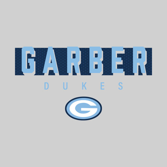 Garber Dukes - Spirit Wear - Garber with Cutout Shadow and Mascot