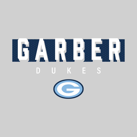 Garber Dukes - Spirit Wear - Garber with Cutout Shadow and Mascot