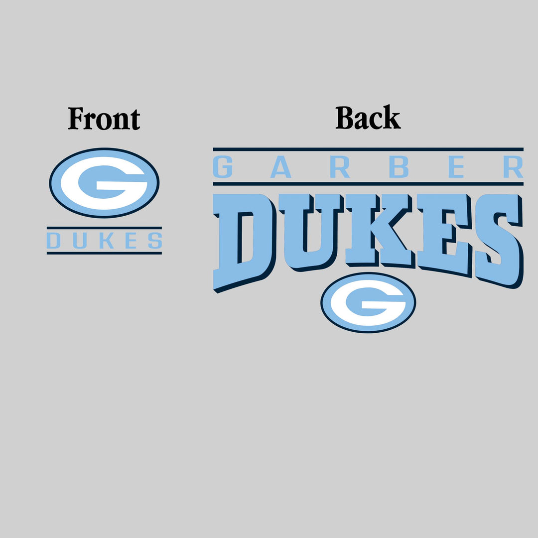 Garber Dukes - Spirit Wear - Mascot Over Bracketed Name