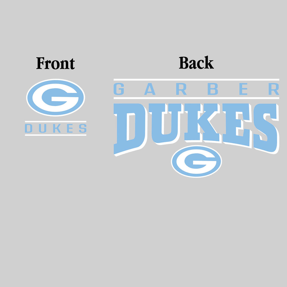 Garber Dukes - Spirit Wear - Mascot Over Bracketed Name