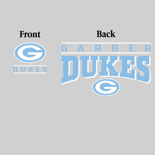 Garber Dukes - Spirit Wear - Mascot Over Bracketed Name