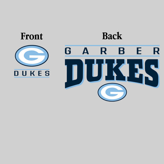Garber Dukes - Spirit Wear - Mascot Over Bracketed Name
