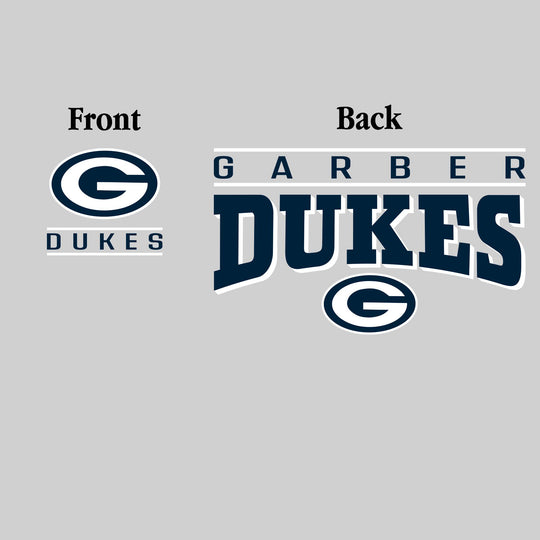 Garber Dukes - Spirit Wear - Mascot Over Bracketed Name