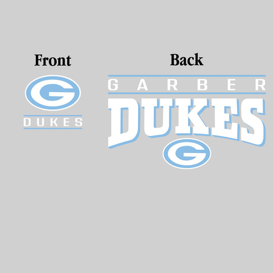Garber Dukes - Spirit Wear - Mascot Over Bracketed Name